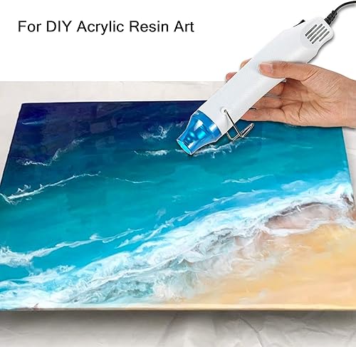 Vista 3 de Herramienta de eliminación de burbujas para resina epoxi y arte acrílico, vasos de purpurina para bricolaje, pistola de calor especialmente diseñada