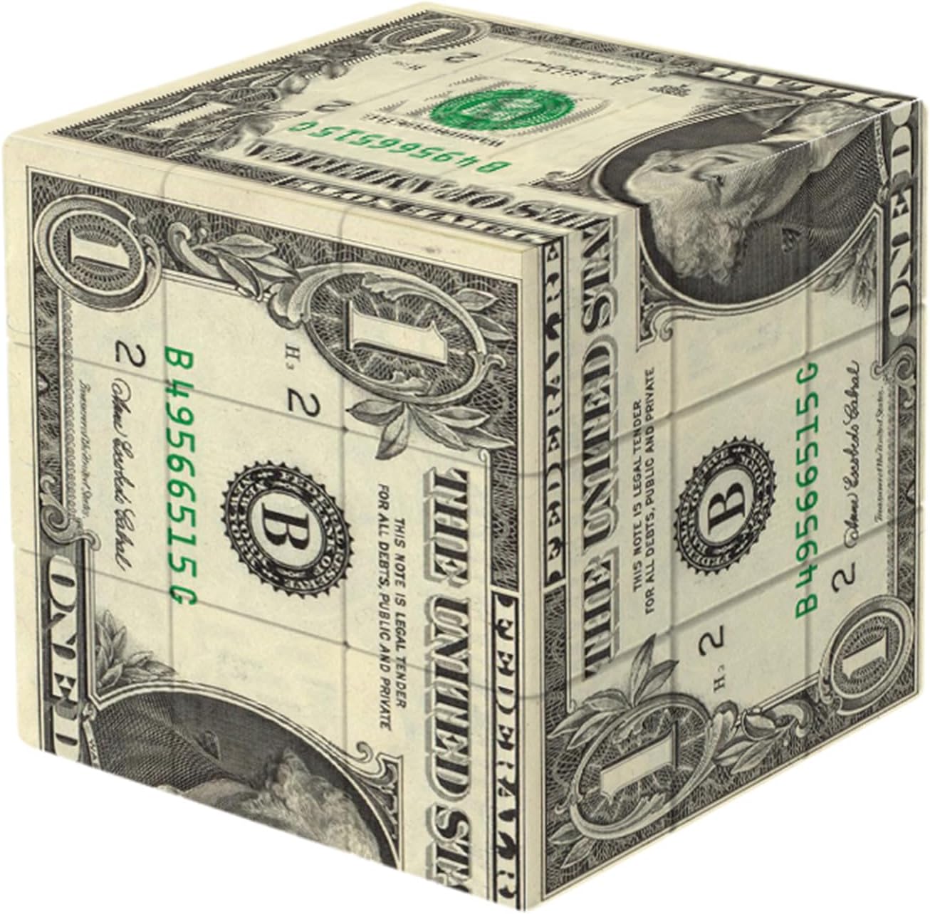 Dollar Cube 3x3 Speed Cube US Dollar Bill Magic Cube Money Design Educational Puzzles Toys