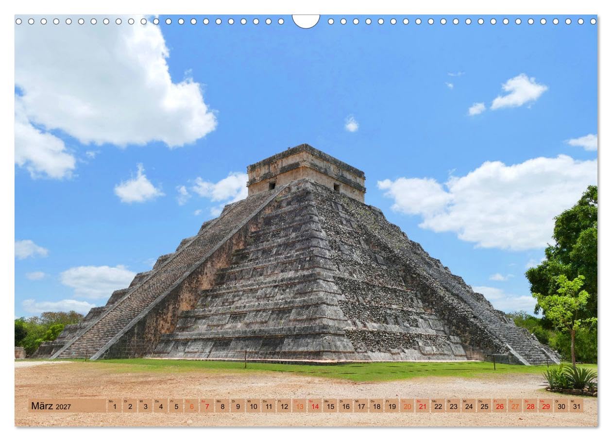 CALVENDO - Geheimnisvolle Orte Yucatán (Wandkalender 2027 DIN A3 quer), Monatskalender: Auf den Spuren der Maya – entdecken Sie ein Stück Mexiko!