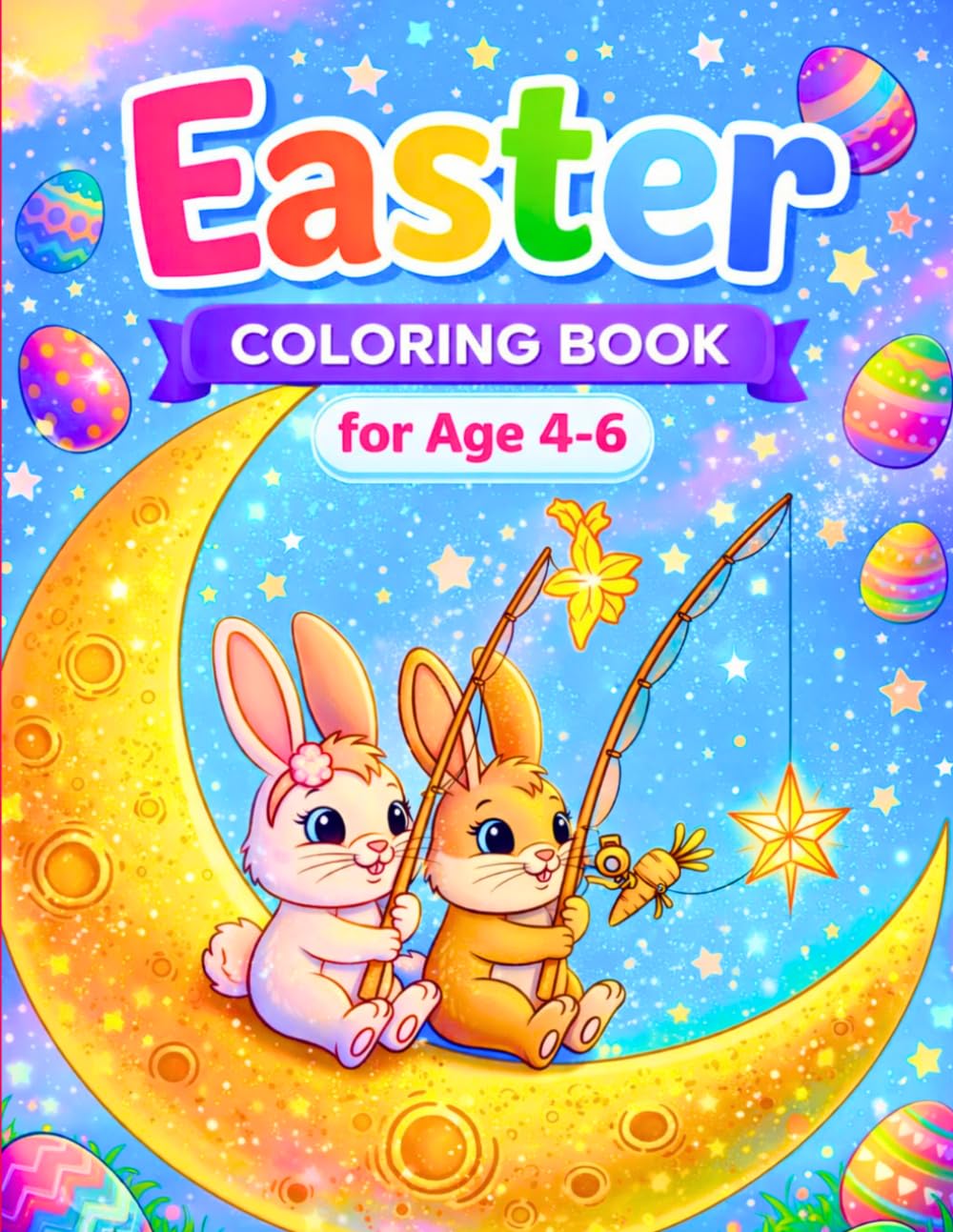 Easter Coloring Book: A Cute and Simple Easter Coloring Book with Bunnies, Eggs and Spring Animals – Perfect for Preschool and Kindergarten Kids, for boys & girls