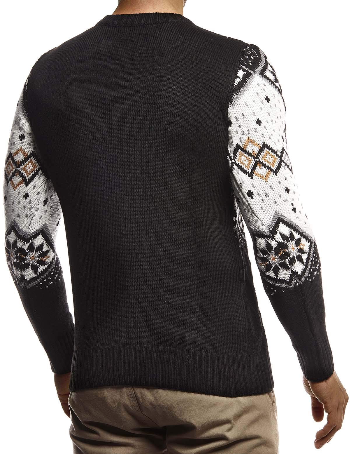 Leif Nelson Maglione Uomo Felpa a Maglia Girocollo LN-20761