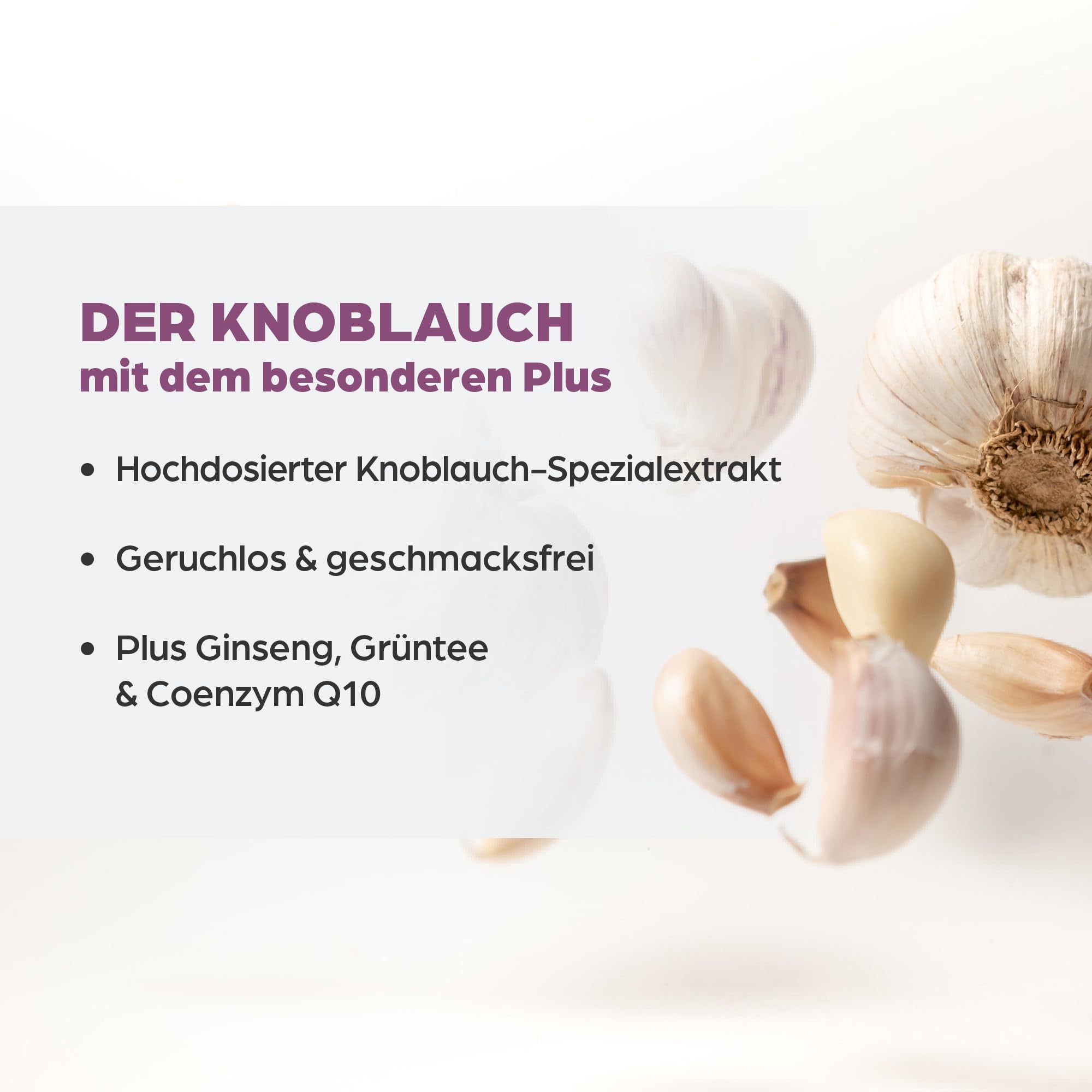Dr. Böhm Knoblauch 50 plus: Für Herz, Gefäße und Cholesterinspiegel, mit Knoblauch-Extrakt, Ginseng, Coenzym Q10, Vitamin E und Selen, 30 Dragees
