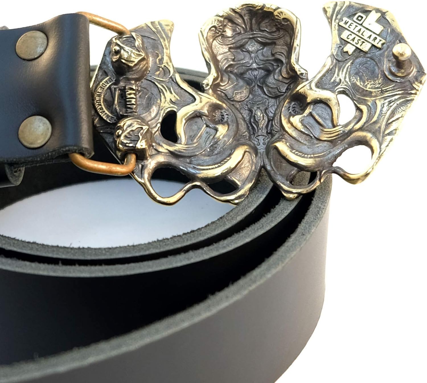 Cthulhu belt buckle, Handmade Davy Jones solid brass belt buckle