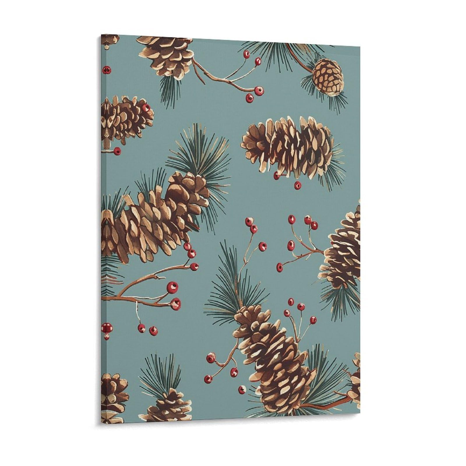 With Pine Cones Canvas Wall Art for Bedroom 18x24inch Canvas Prints Artwork for Walls Modern Picture Artwork Painting for Living Room Aesthetic Wall Paintings for Bathroom Kitchen Office Deco