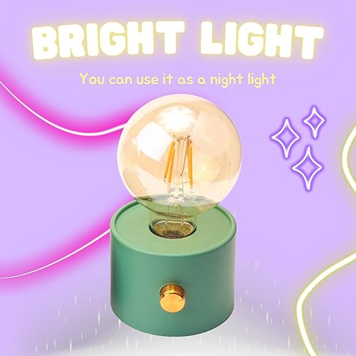 Miniatura 3 de Lámpara de mesa retro  Lámpara de bombilla Edison, lámpara de noche de escritorio retro, lámpara de iluminación amarilla, lámpara táctil vintage