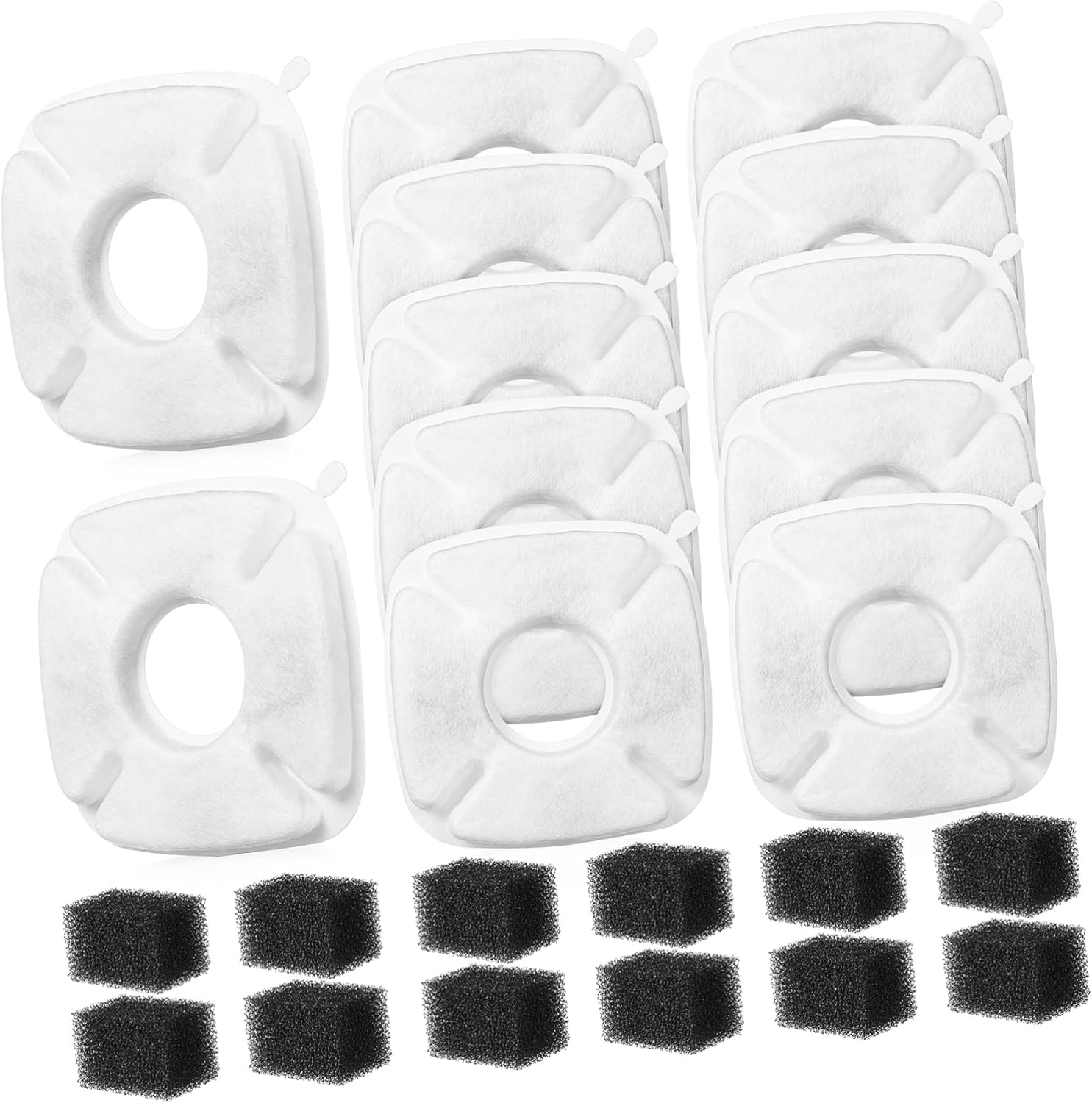 24sets Pet Fountain Replacement Filters Water Dispenser Filters for Dogs and Cats Easy to Install Filtration Compatible Various Brands