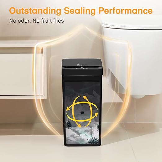 Basurero de baño automático 2.6 galones sensor de movimiento miniatura 3