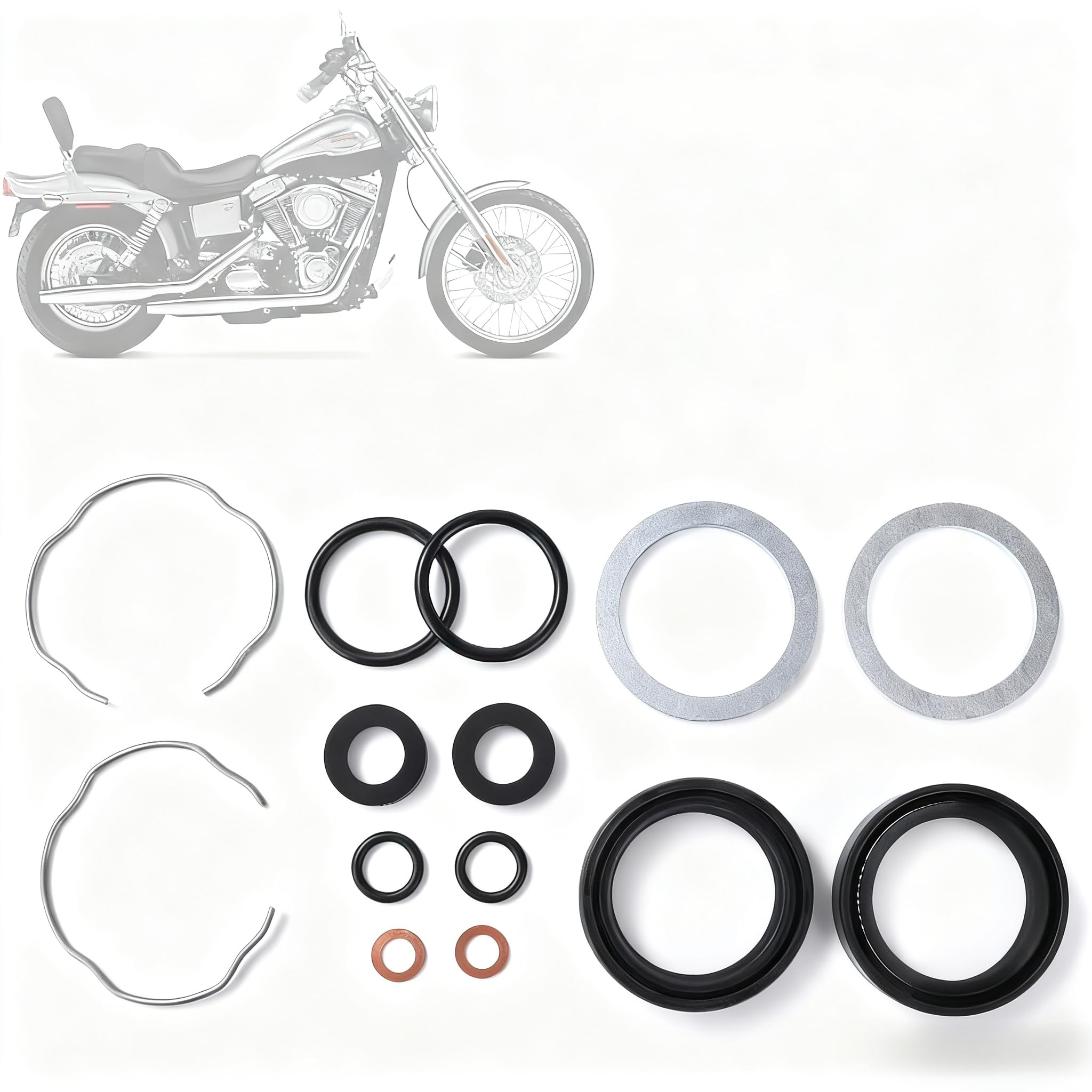 Amazon | フロントフォークオイルシールキット 41mm Harley Davidson