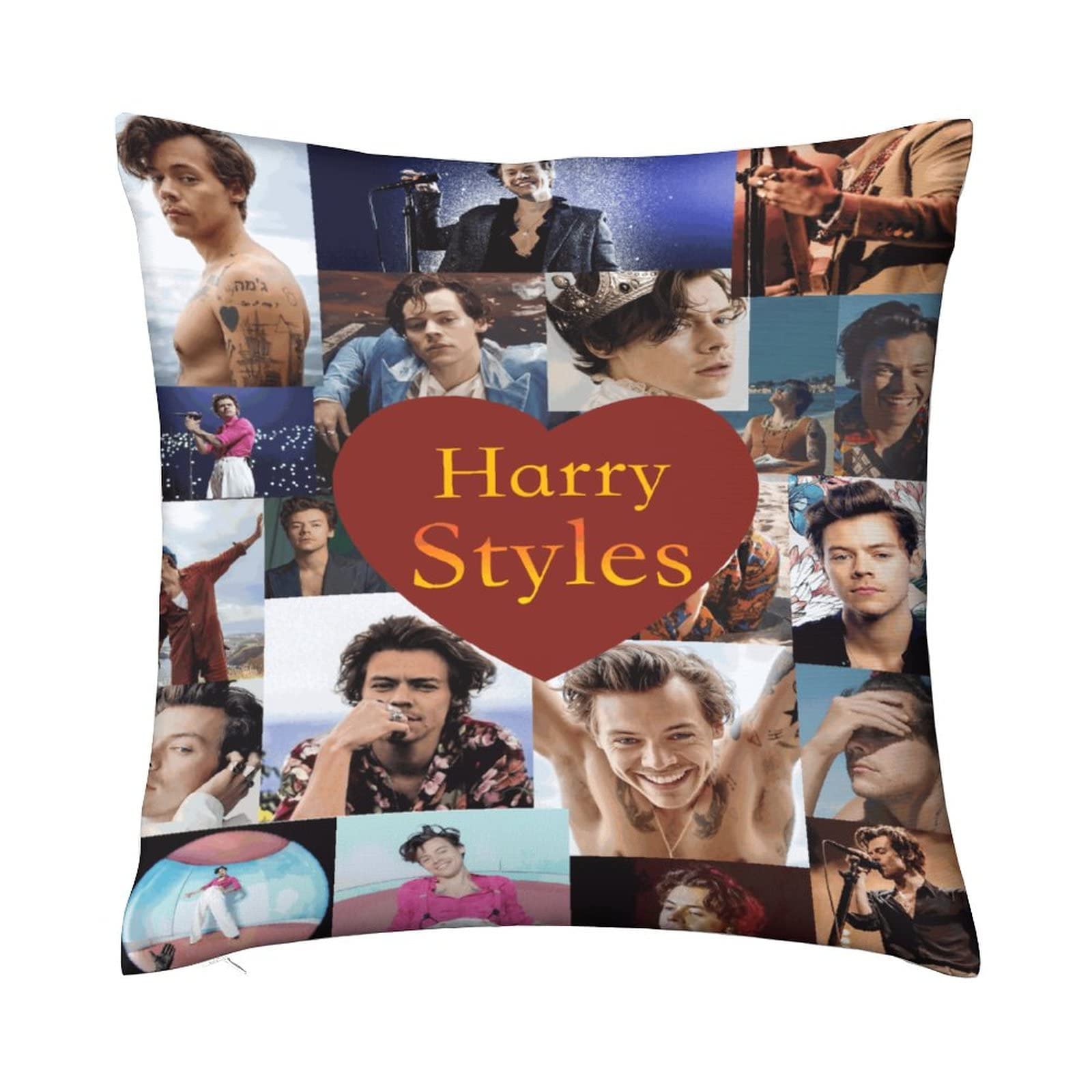 Throw Pillow Covers Harry Gift Home Decor 18x18 Inch Decorative Style1 Cushion Covers Living Room Aesthetic Pillowcase for Couch Couch Bed Car