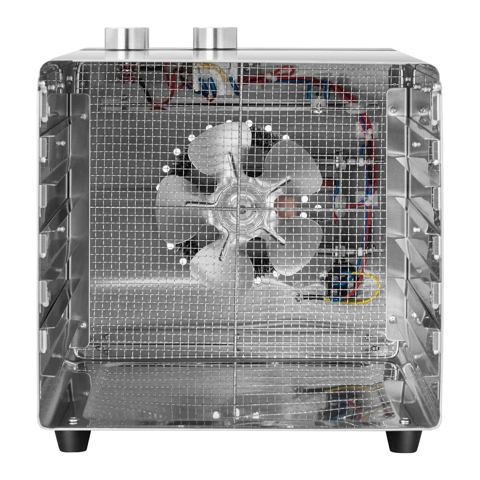 Royal Catering Déshydrateur Alimentaire Séchoir D Aliments D'Aliments De Nourriture RCDA-500/23S (500 W, 33-80 °C, 6 Étages, Minuterie 0-30 h, Inox)
