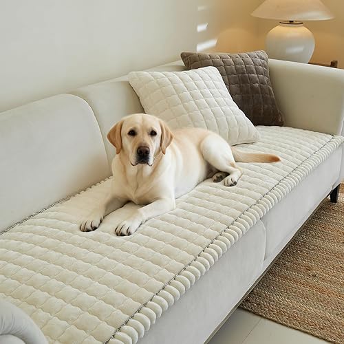 Vista 7 de Fundas de sofá para sofá de 3 cojines, aptas para mascotas, funda de sofá antideslizante lavable Sg-gris claro
