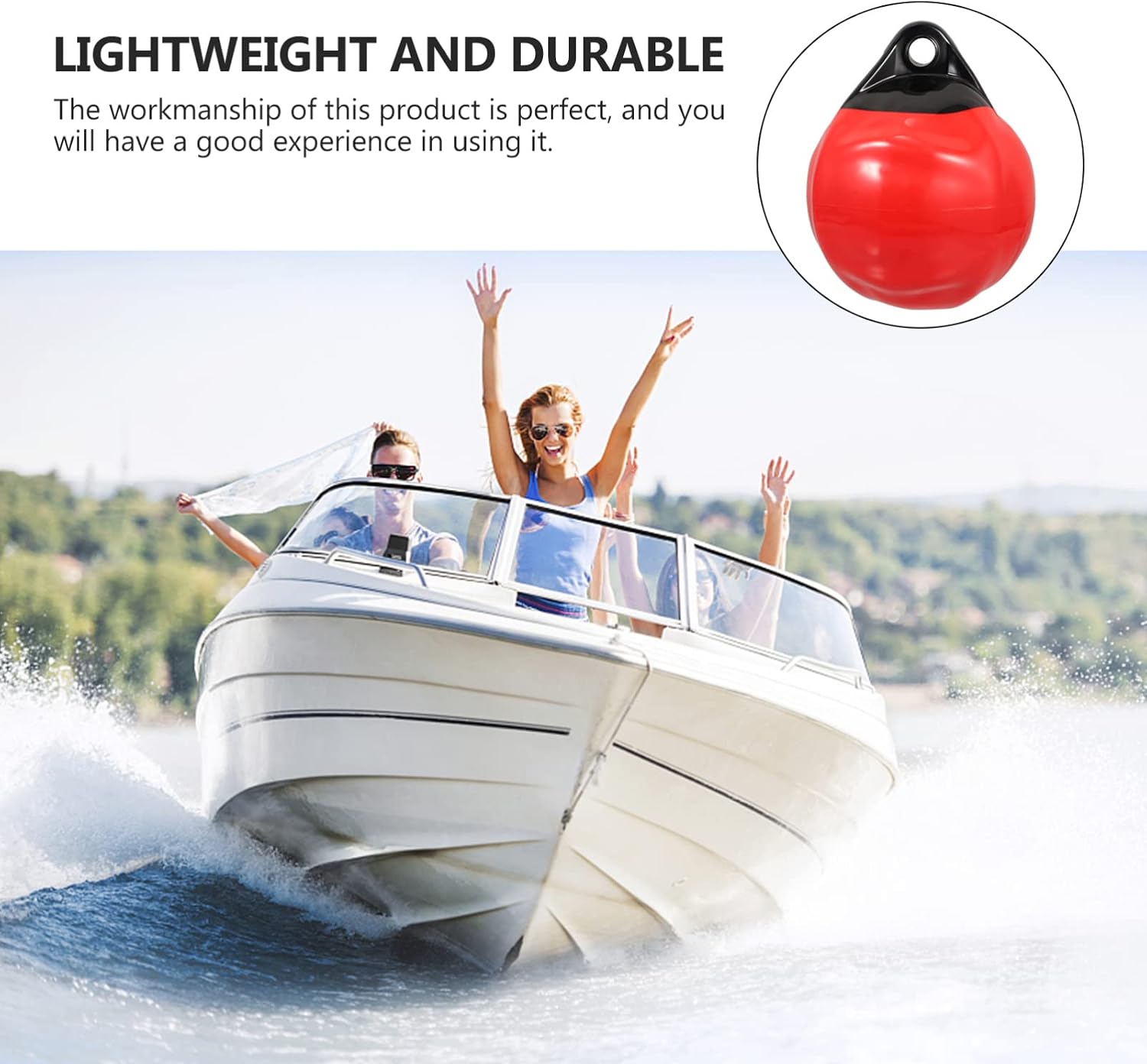 minkissy Essential Yacht Safety Equipment Blow-up Collision Prevention Hanging Buoy