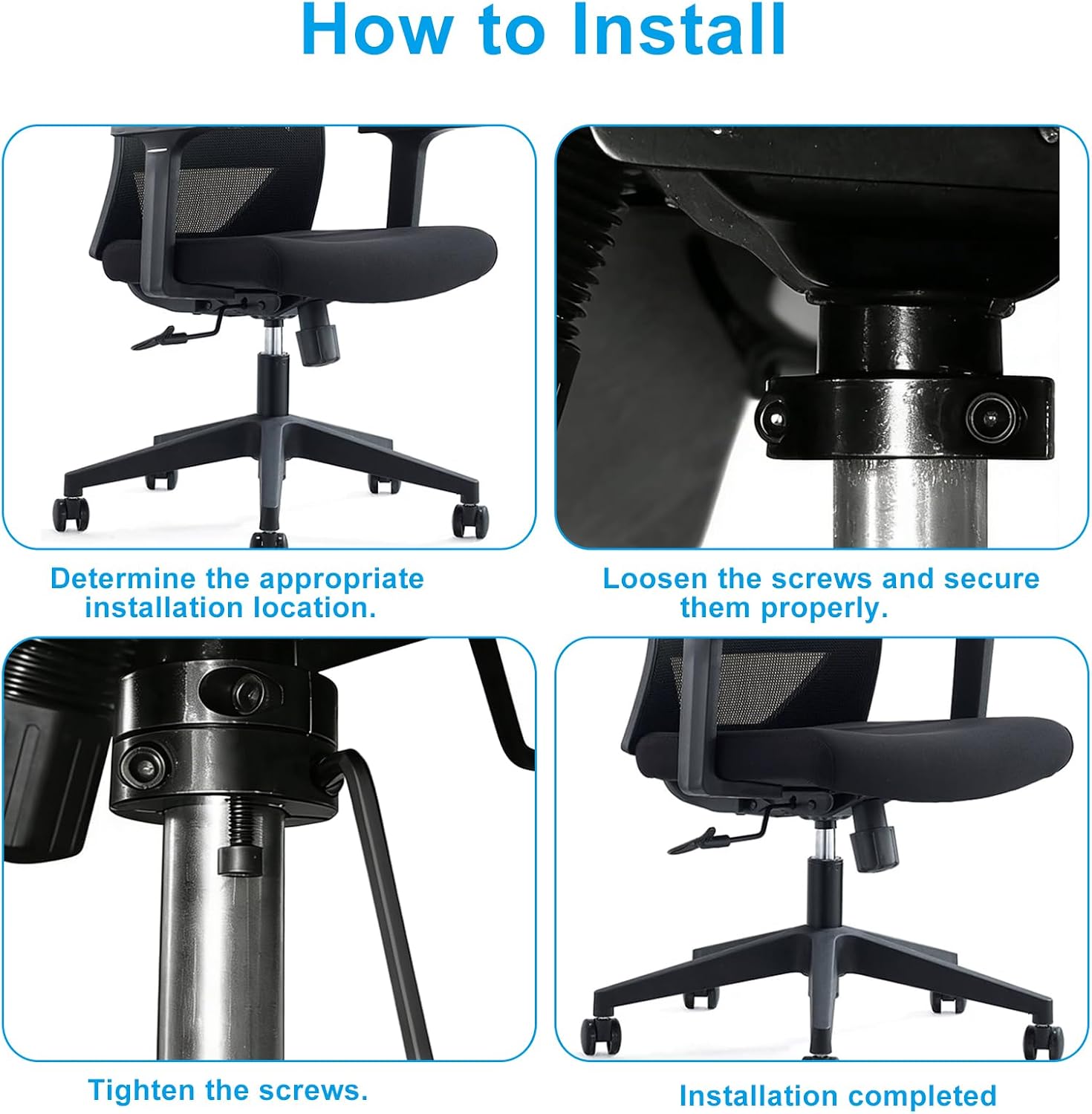 1 Pack Office Chair Clamp, Height-Lock Bracket