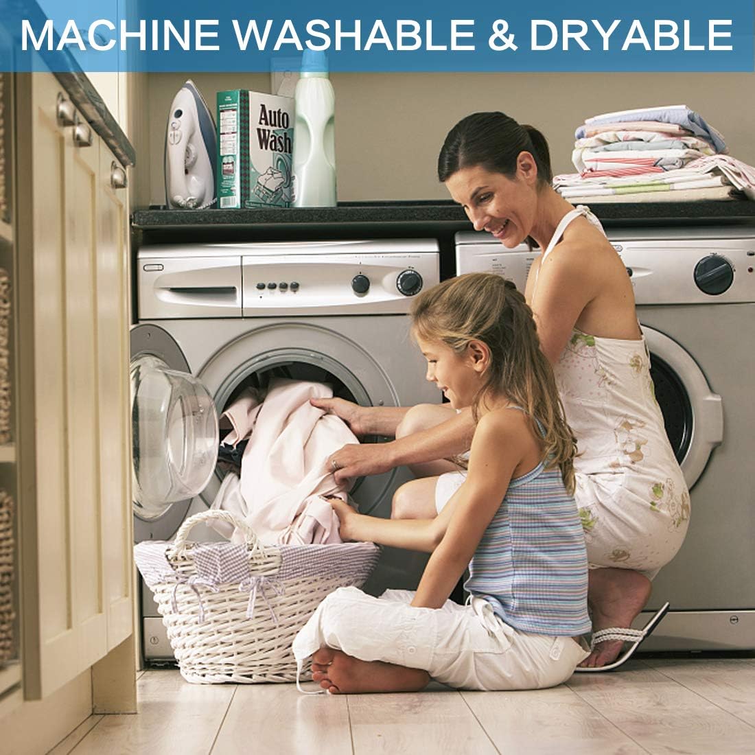 Grеаtеѕt Prоduсt EMONIA Queen Mattress Pad - Pillow Top Fitted Quilted Mattress Cover (Deep Pocket 8-21), Soft Cooling Down Alternative Mattress Topper Bеѕt Cуbеr Dеаlѕ 🔥 EMONIA Queen Mattress Pad - Pillow Top Fitted Quilted Mattress Cover (Deep Pocket 8-21), Soft Cooling Down Alternative Mattress Topper