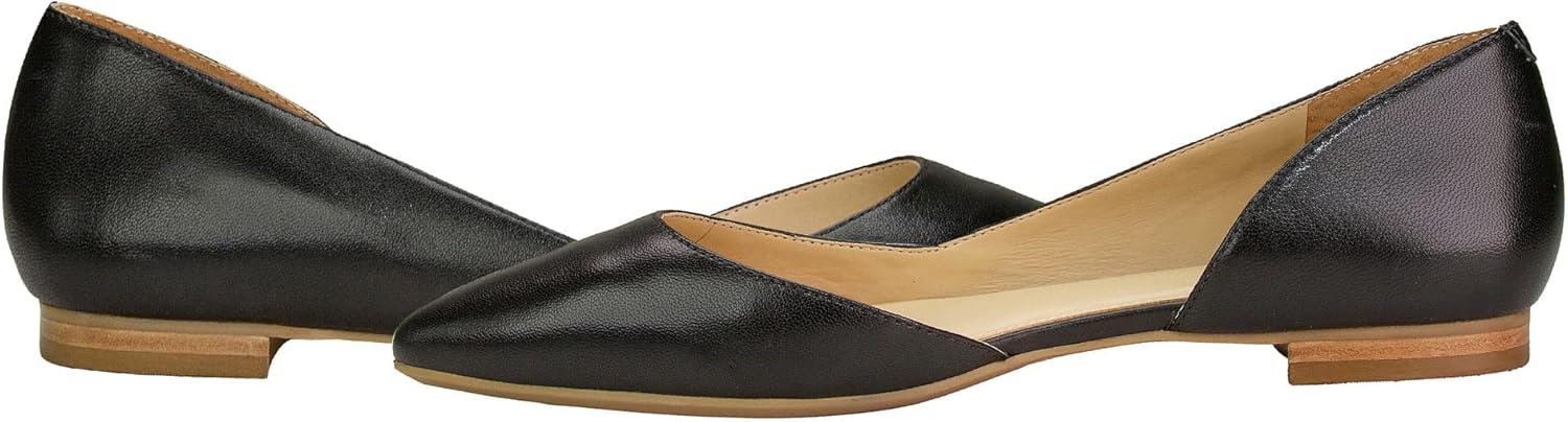 Marc Fisher LTD Women's Sunny Ballet Flat, Black Leather, 7