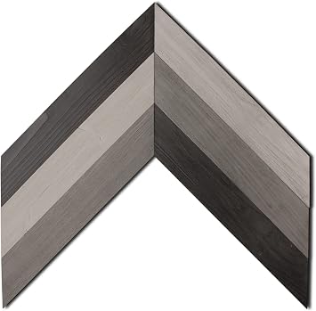 Kingsman DIY Mixed Color Reclaimed Wood Peel and Stick Plank Wall Panel in Fishbone Design Mixed Grey