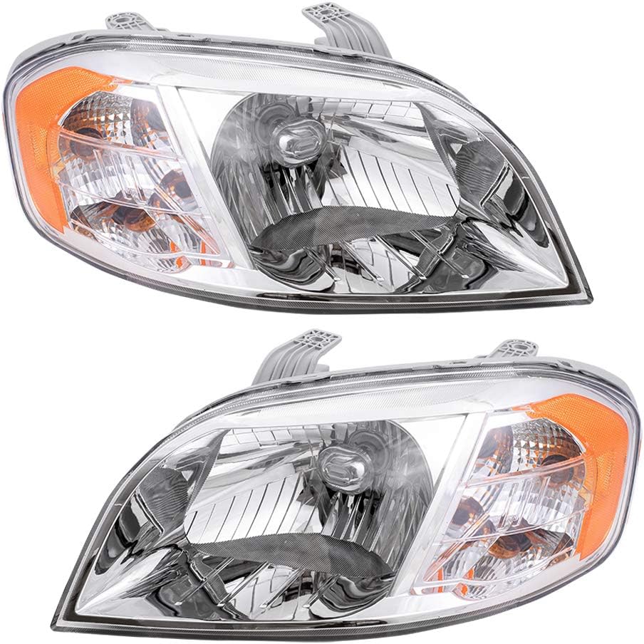 Brock Replacement Driver and Passenger Set Headlights Compatible with 96650525 96650526