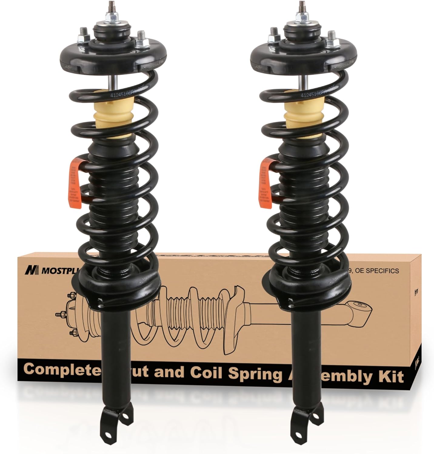 MOSTPLUS Rear Pair Complete Strut Spring Assembly Compatible for 2008-2012 Honda Accord Replaces 172563 Left & Right Shock Coil