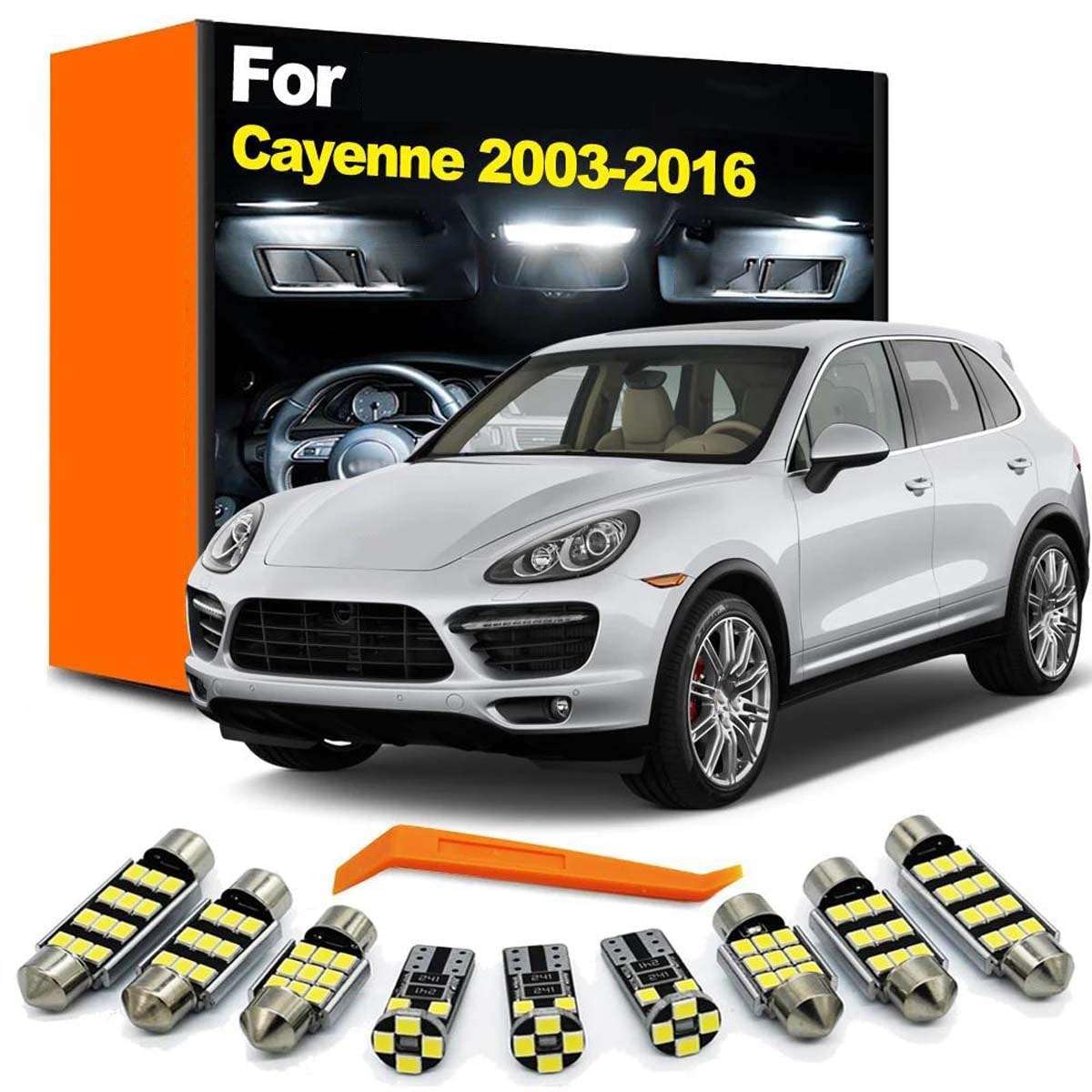 Kit de Luces LED Interiores para Cayenne 955 957 958 9PA 92A Turbo S GTS 2003-2013 2014 2015 2016. Accesorios para Coche.