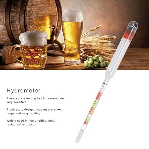 Miniatura 5 de 10 unids de triple escala hidrómetro alcohol medidor de cerveza herramientas para restaurante casero elaboración de cerveza