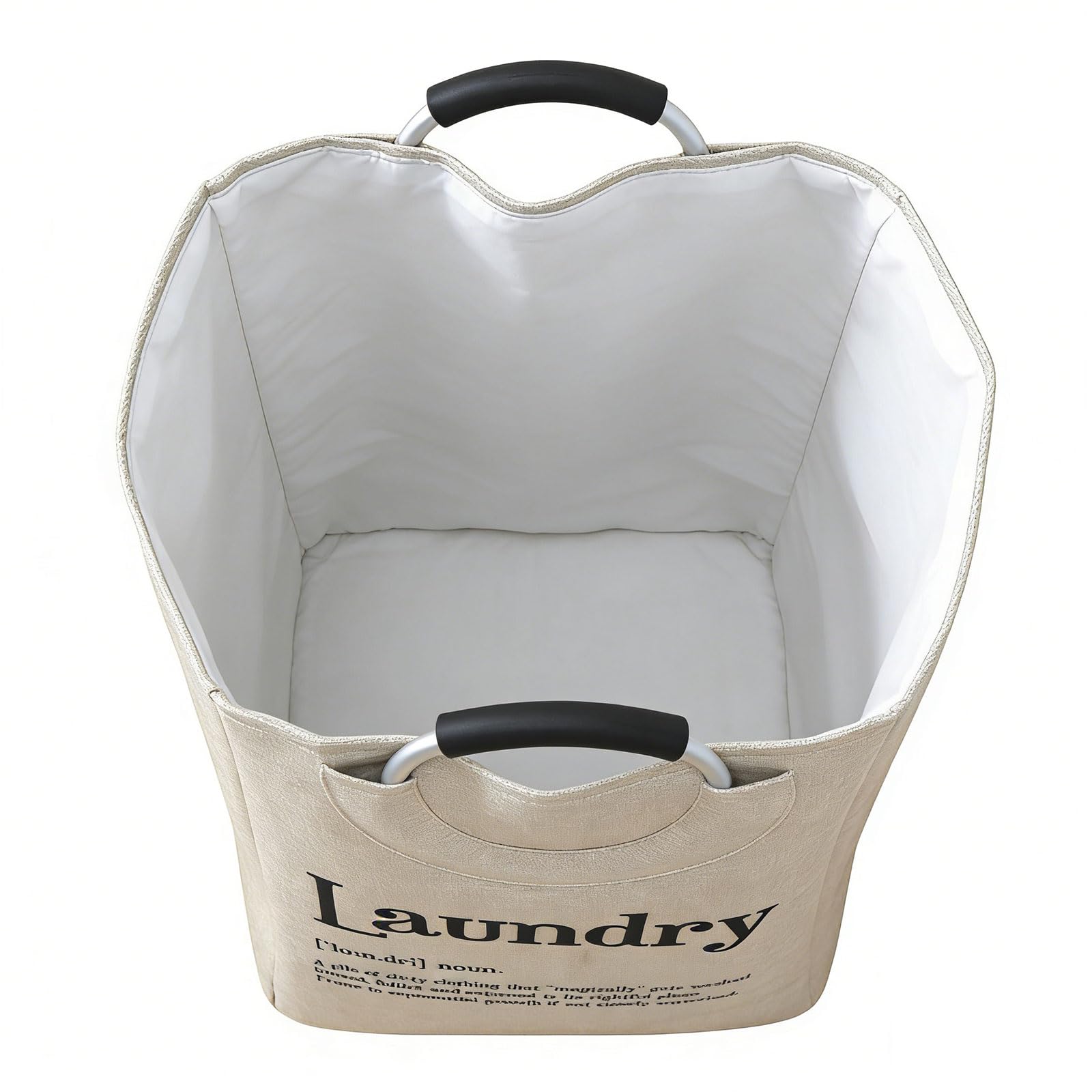 Foldable Laundry Basket Freestanding Washing Bin Hamper with Aluminum Handles for Clothes Toy and Home Organization Freestanding Laundry Hamper