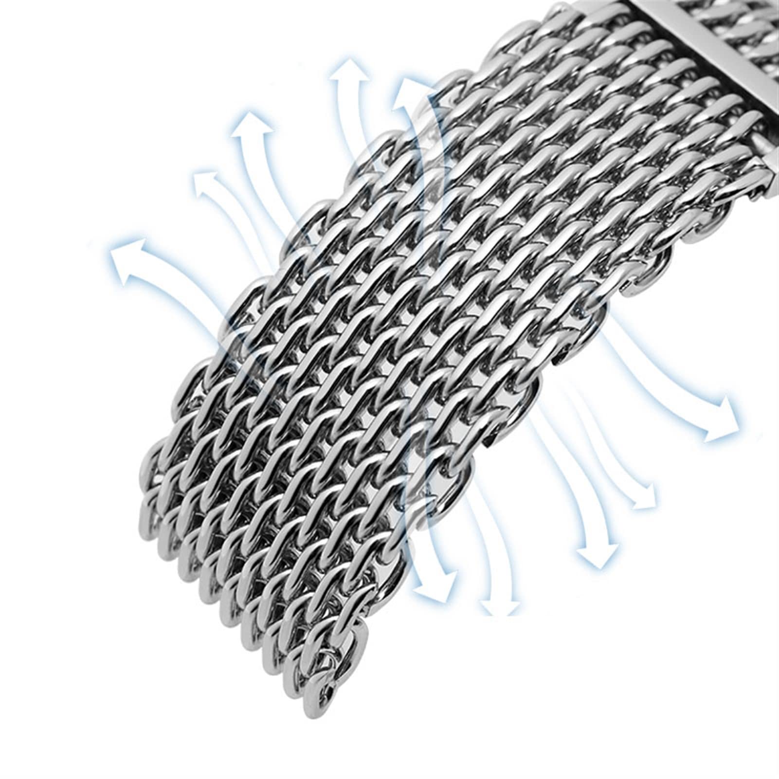 Do iwc pasek do zegarka siatka pasek do zegarka ze stali nierdzewnej 20 mm 22 mm 316L bransoletka ze stali nierdzewnej do omage opaska na nadgarstek metalowy pasek mediolański