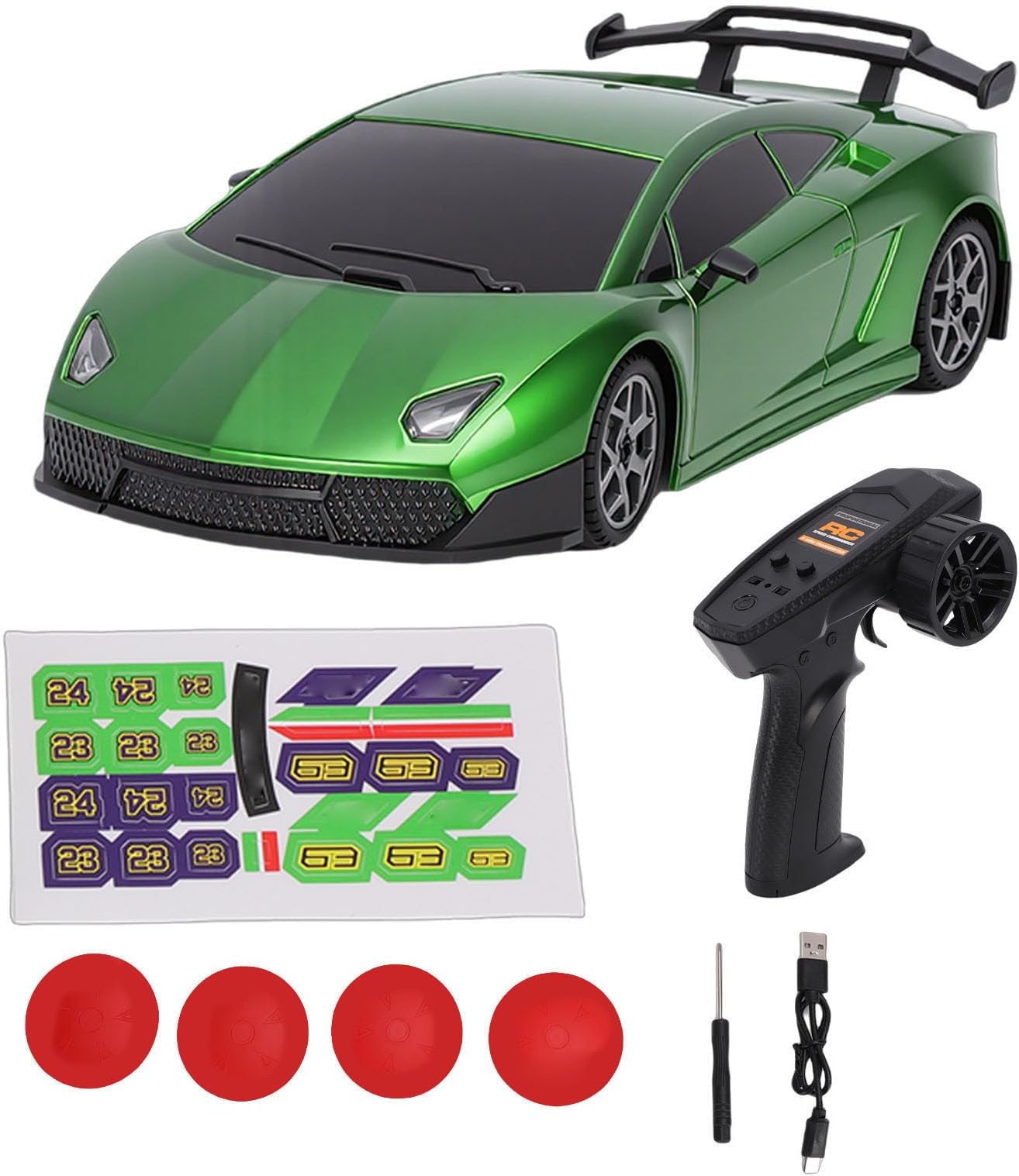 – Denash 1/43 Scale RC Drift Car, Remote Control Racing Car with 3 Speed Adjustable Gyro, High Speed Drift for Adults Hobbyists