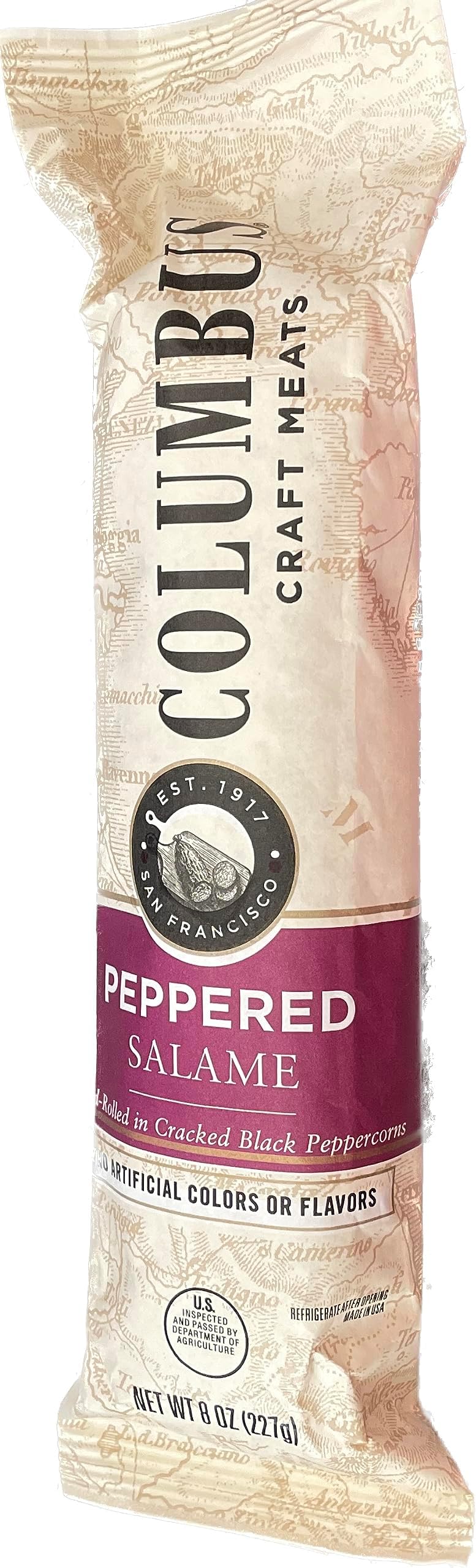 ColumbusPeppered Salame, 2 - 8 Ounce. Sticks