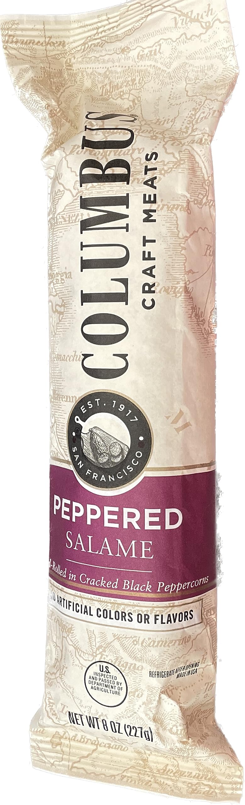 ColumbusPeppered Salame, 2 - 8 Ounce. Sticks