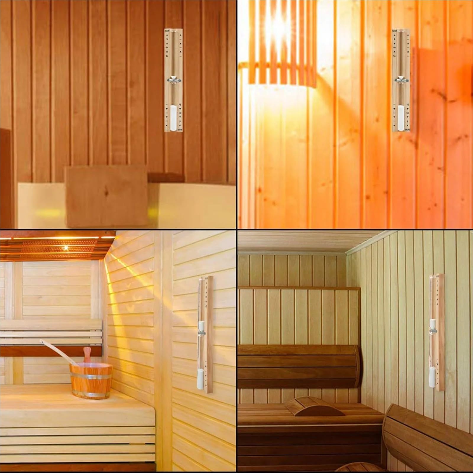 2 pezzi Clessidra in legno Timer Sauna Attività Multifunzionale Pratico Strumento di conto alla rovescia Orologio Insegnante Lavoro Gadget