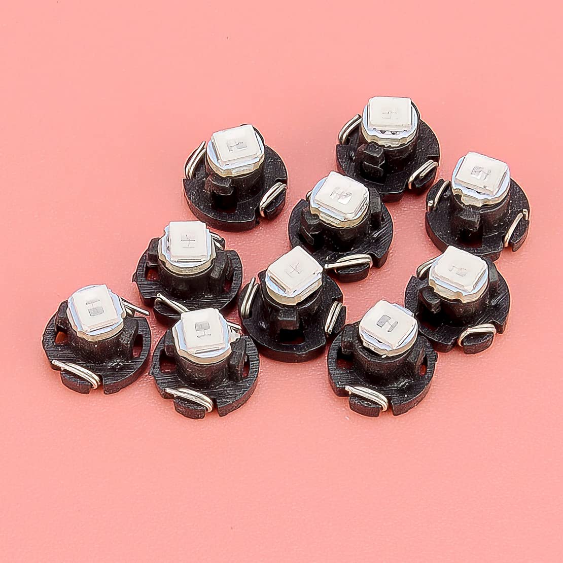 beler 10Pcs Car Blue T3 Neo Wedge 1-SMD LED Cluster Instrument Dash Gauge Climate Light Bulbs