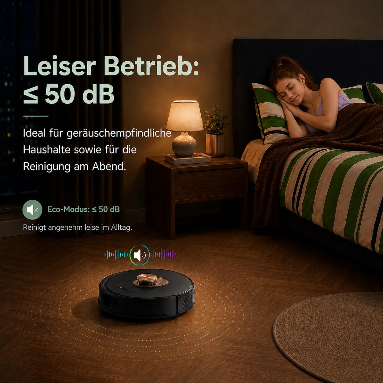 Vexilar Saugroboter mit Wischfunktion, 8000Pa & 180 Min Laufzeit Staubsauger Roboter mit LiDAR Lasernavigation & No-Go-Zonen, App/Alexa/iWatch Steuerung, Ideal für Tierhaare Teppiche (Schwarz)
