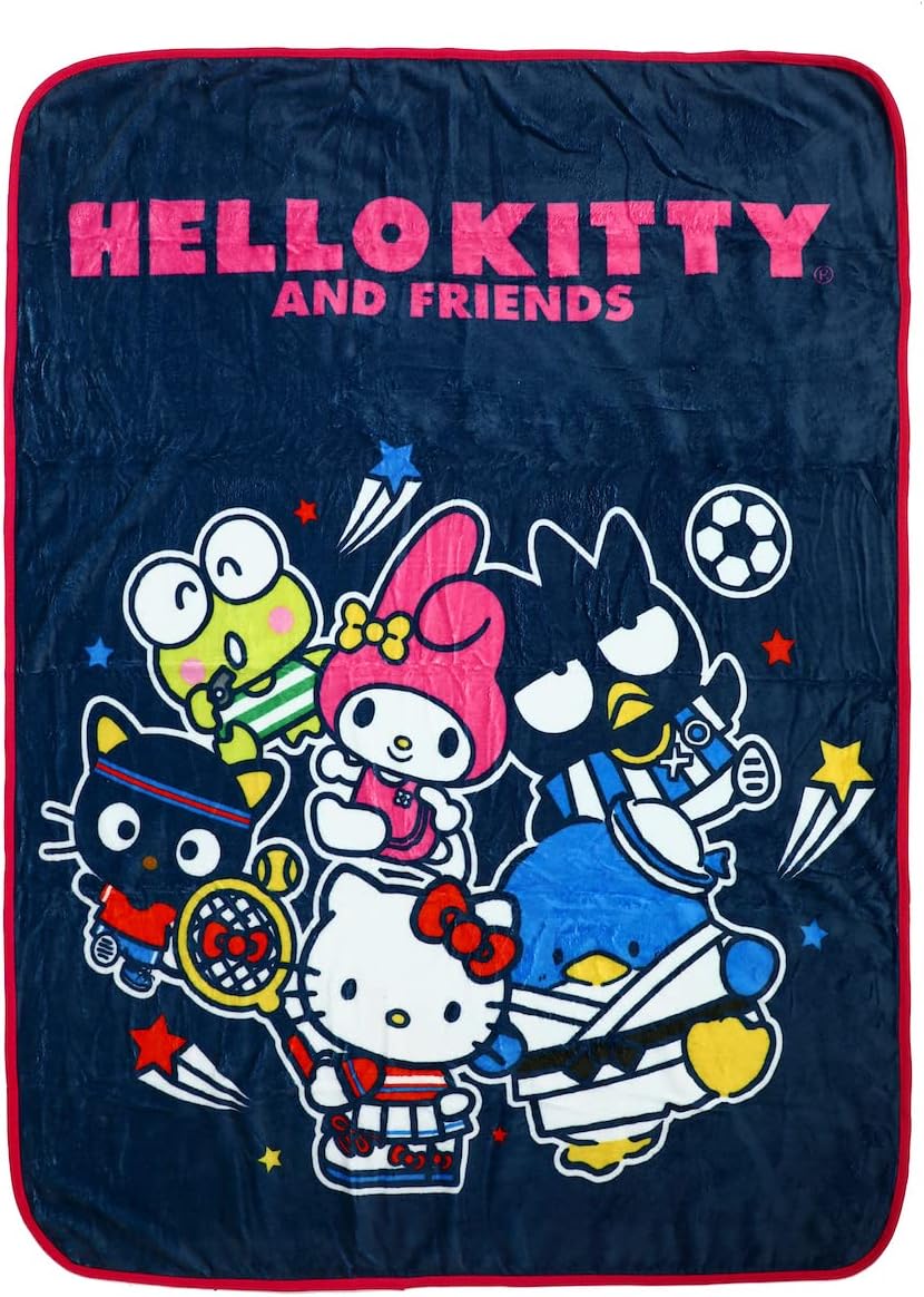 Bioworld Hello Kitty & Friends Hobbies Digital Print 48 x 60 Throw Blanket