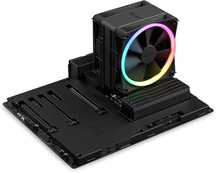 NZXT T120 RGB CPU Air Cooler - RC-TR120-B1 - Conductive Copper Pipes - Fluid Dynamic Bearings - AMD and Intel Compatibility - Black