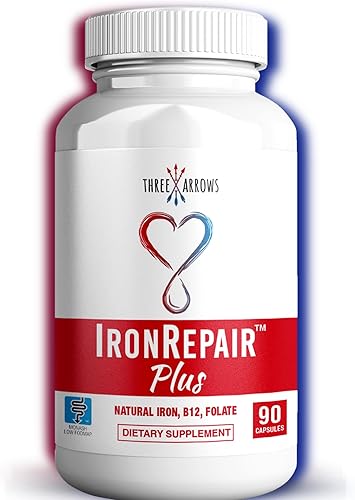 Iron Repair Plus Heme Iron Supplement, la mejor absorción suave en el estómago, Monash Low FODMAP, aumenta la hemoglobina y la ferritina para