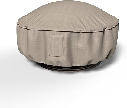 English Garden Fire Pit Cover, Heavy Duty and Waterproof Cover, 36" Diameter x 15" Drop