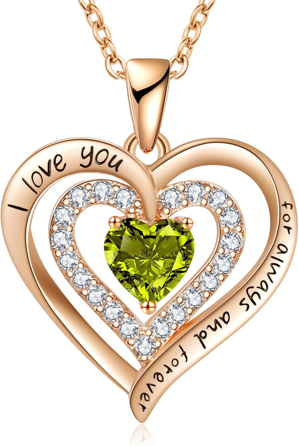 REDBEE Necklaces for Women Birthstone Heart Necklace Jewelry for Wife Girlfriend Woman Necklace