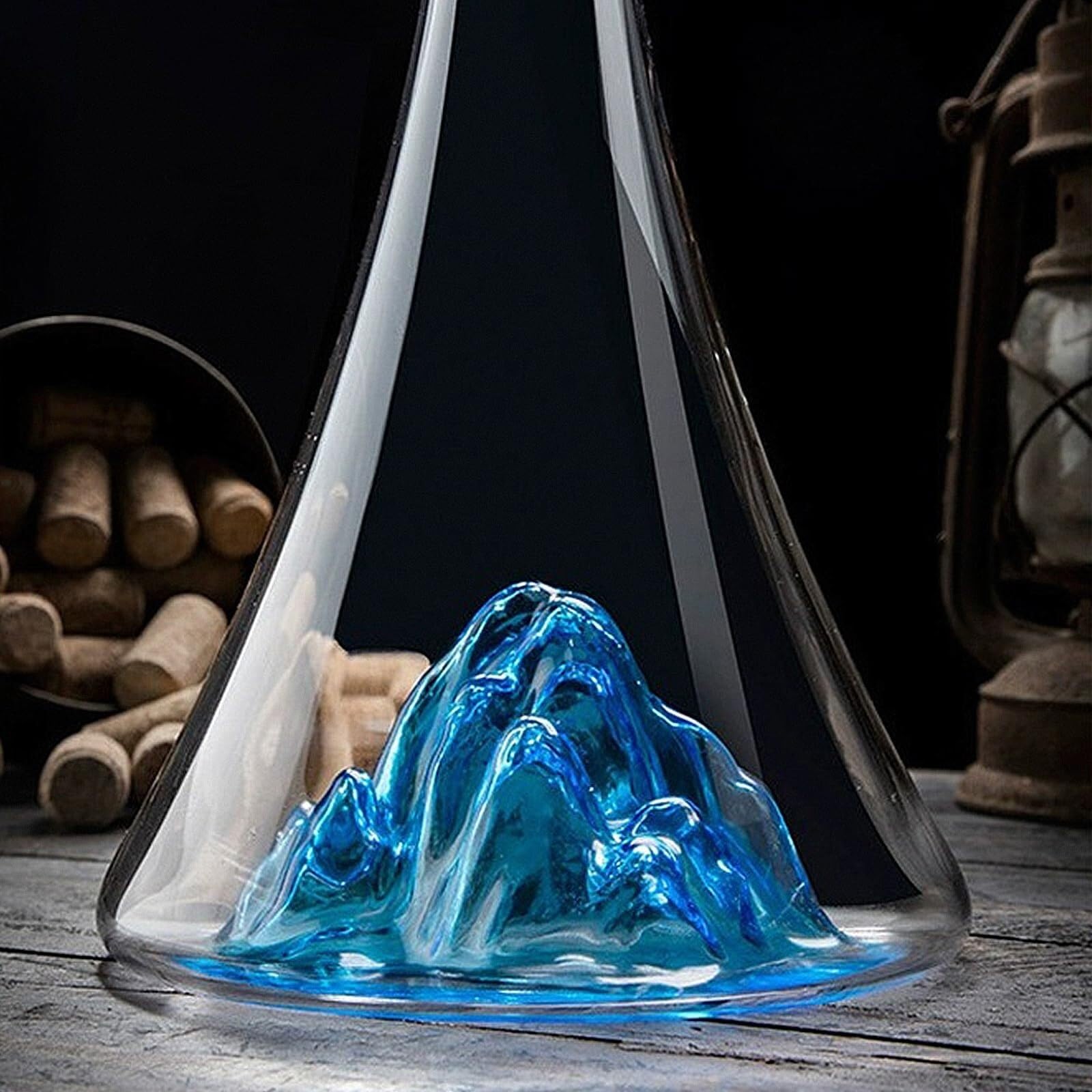 Decantador Vino Elegante Decantador De Vino Cristal con Jarra En Cascada For Decoración del Hogar Wine Decanter