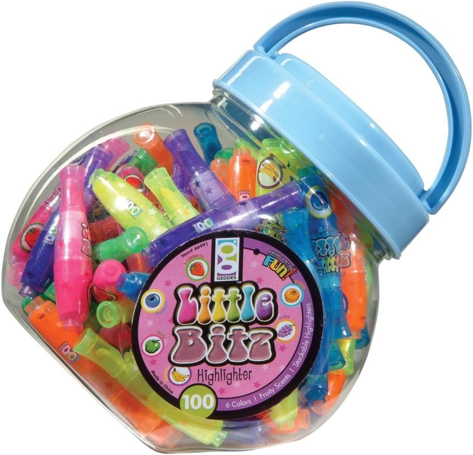GEDDESRaymond Little Bitz Scented Stackable Highlighter, 100 Pack (66991(