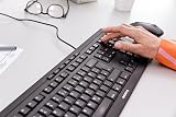 CHERRY STREAM KEYBOARD, Tastiera con filo, Layout per la Spagna (QWERTY), Battitura estremamente silenziosa, Sensazione di digitazione unica, Design piatto, Colore nero - 3