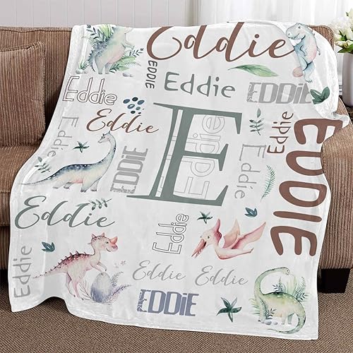 Miniatura 22 de Artsadd Personalized Baby Blanket for Girls Boys, Custom Baby Blankets with Name Customized Throw Blanket for Kids Newborn Baby Shower Birthday Gifts