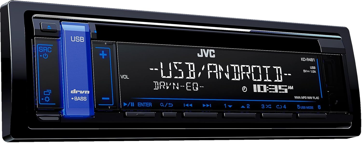 JVC KDR481 Black Single Din OnDash Media Player Amazon.in Electronics
