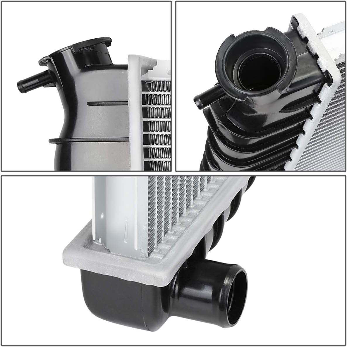 DNA Motoring OEM-RA-1202 OE Style Aluminum Core Radiator Compatible with 88-96 Oldsmobile 98/88-90 Delta 88/89-92 Toronado AT, 30-1/2" W X 17-1/4" H X 1" D, 1-5/16" Inlet, 1-9/16" Outlet