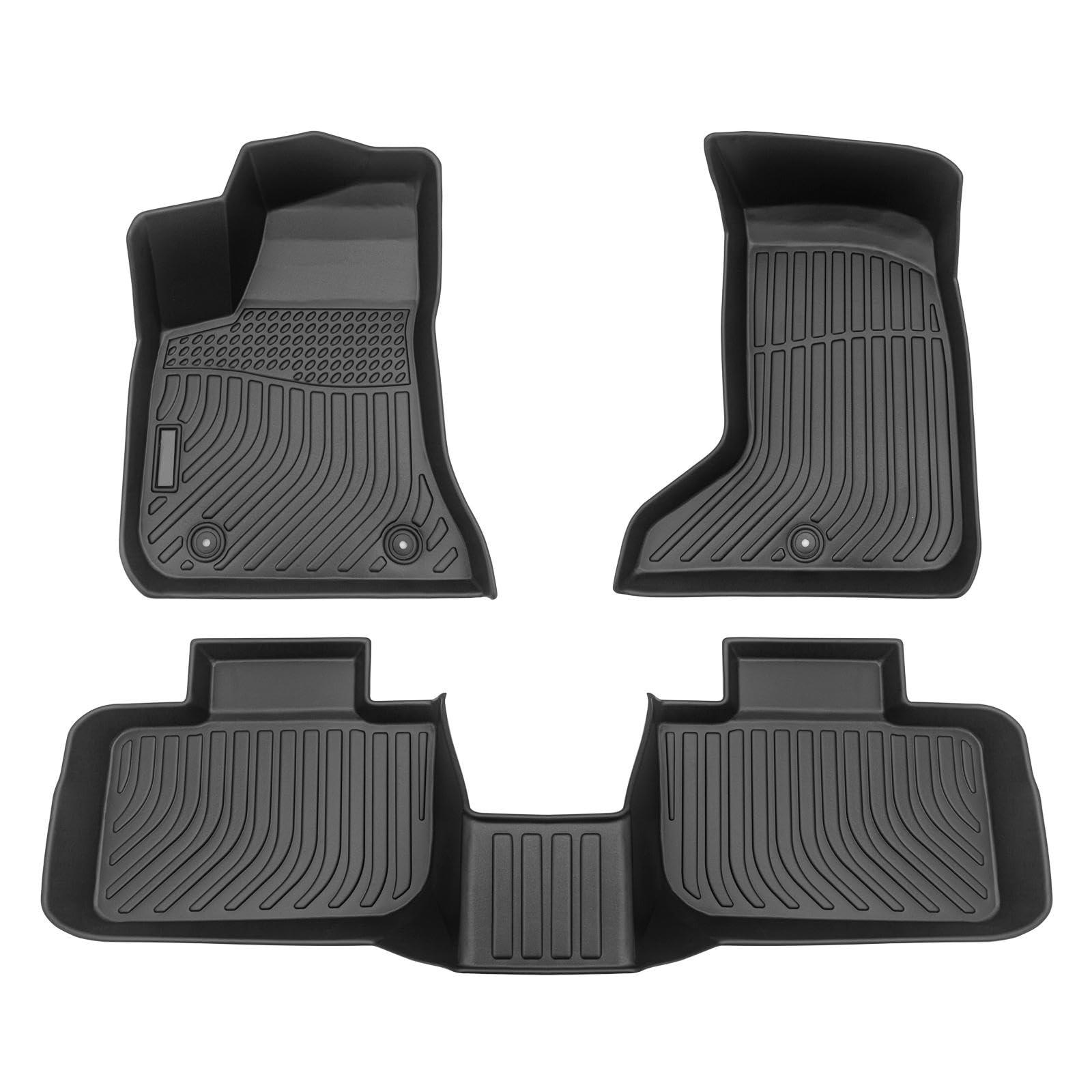 Compatible with 11-23 Chrysler 300-AWD & 11-22 Dodge Charger Floor Mats, TPE Rubber All Weather Waterproof 3D Molded Car Floor Liners Auto Floor Mats Durable Anti-Slip, Black