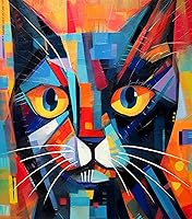 Vista 1 de Kits de pintura por números para niños y adultos principiantes, colorido animal lindo gato, pintura de números, kits de manualidades, juego