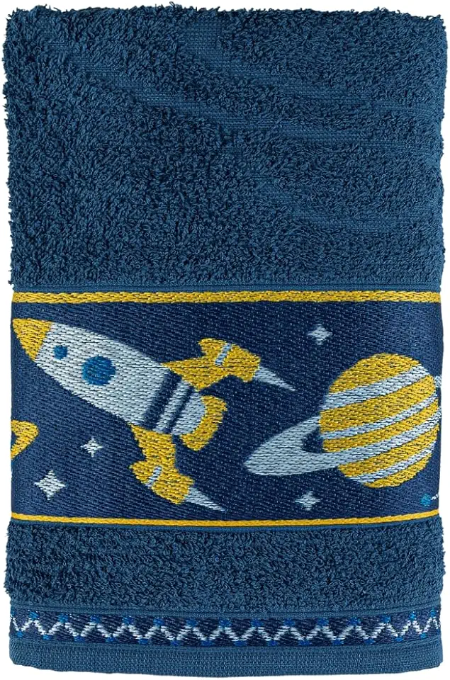 Toalha de Banho Infantil 100% Algodão Alta Absorção Super Macio Kids Minimi Galáxia