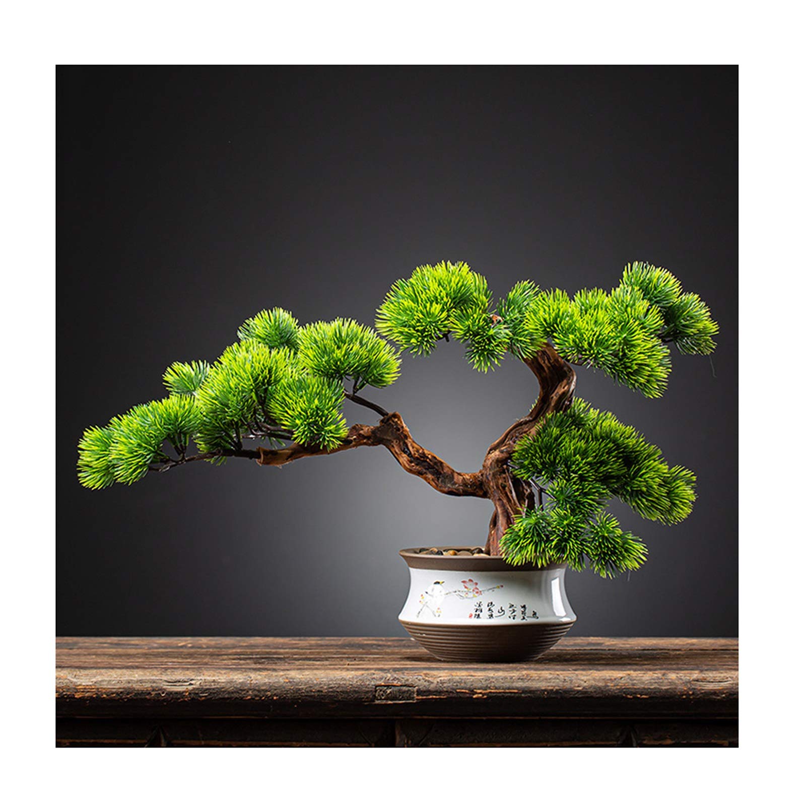 Fake Bonsai Tree Welcome Songya Simulation Bonsai Living Room Hotel Decoration Ornaments New Fake Tree Potted Crafts Gifts Artificial Bonsai Tree (Color : A)