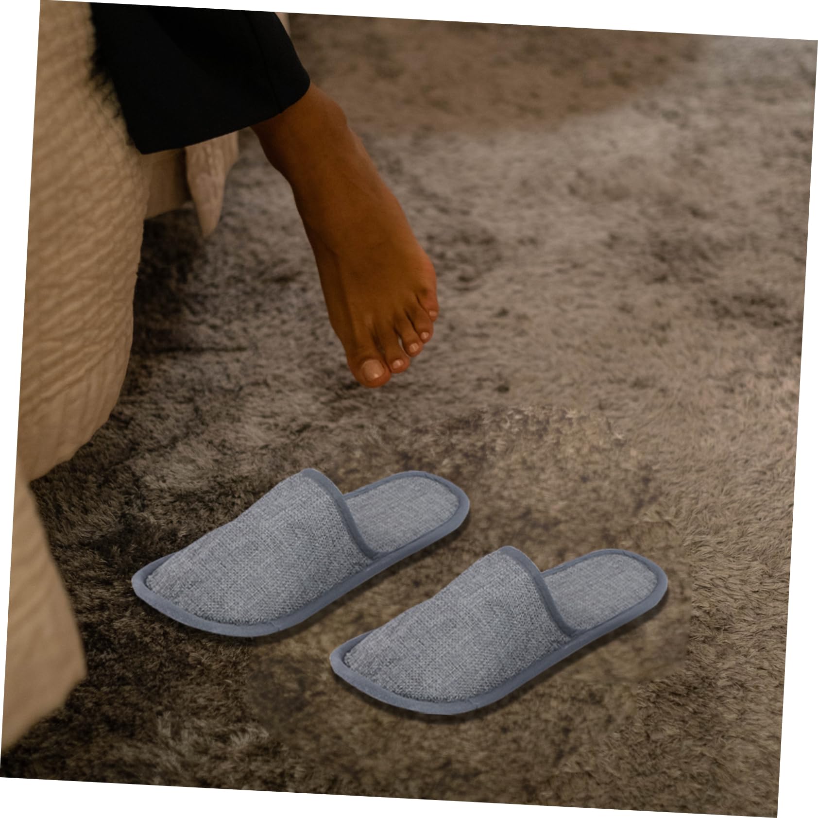 Pantofole Usa e Getta Comodo Pantofola Uomini Pantofole Antiscivolo Hotel Rosa Accogliente Casa Per Pantofole Una Tantum Una Volta Pantofole Lino Beige