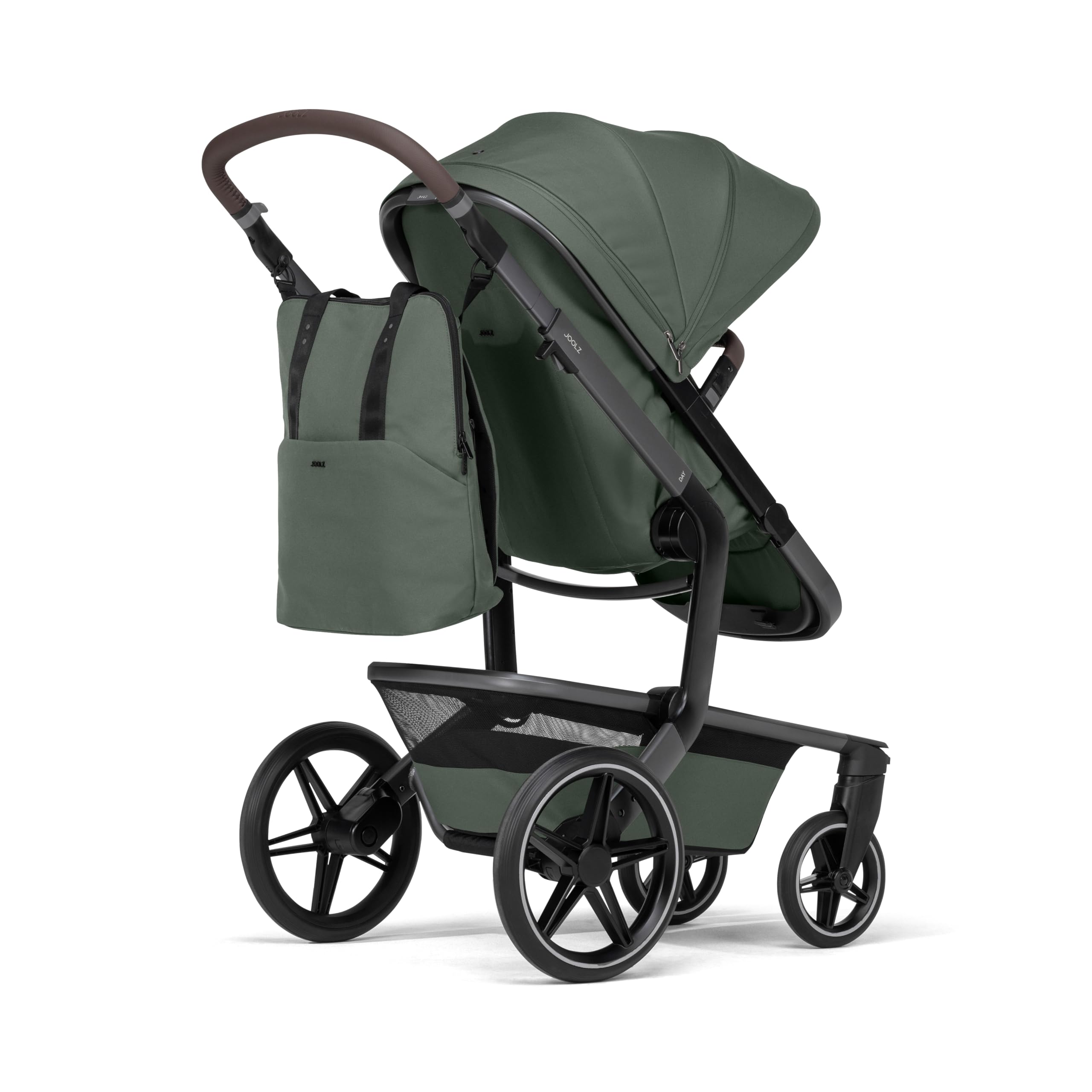 Joolz Wickelrucksack - Geräumige Wickeltasche mit isoliertem Flaschenfach | integrierter Wickelunterlage, praktischen Zugängen oben & seitlich, für 15"-Laptop - Forest Green