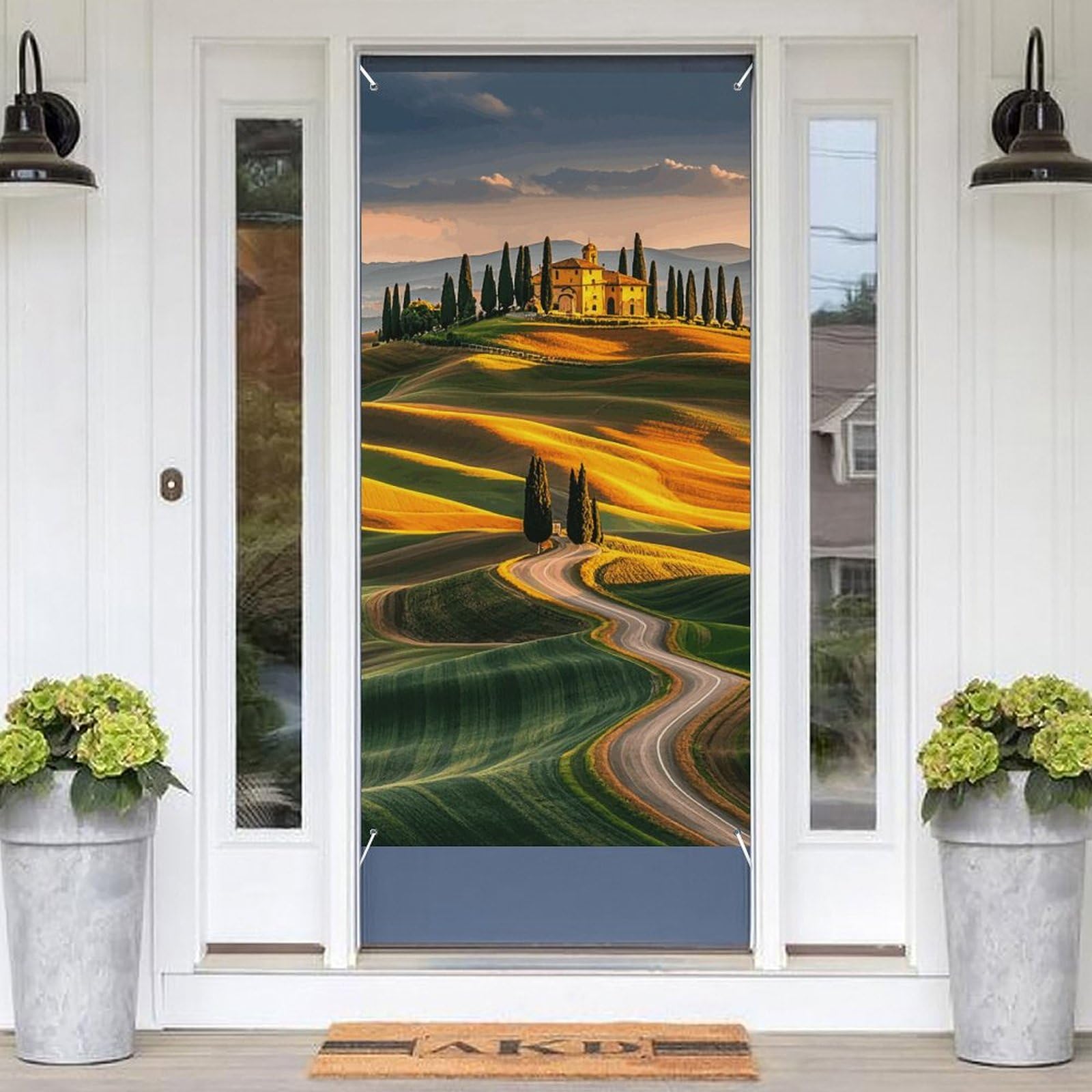 SUABO Custom Photo Door Banner - Personalized Welcome Sign For Wall, Porch, Or Front Door (13x17.7 Inch)
